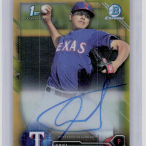 2016 Bowman Ariel Jurado AU SN50 #CPA-AJ Rangers Chrome Prospect Autographs Gold