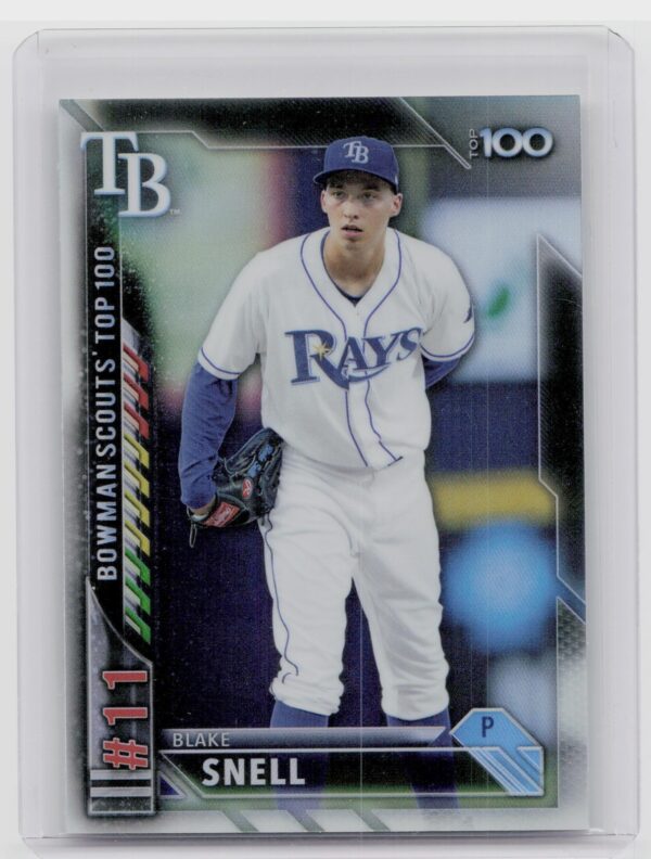 2016 Bowman Blake Snell #BTP-11 Rays Bowman Scouts' Top 100