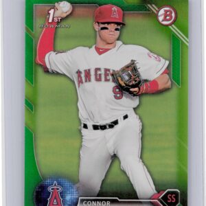 2016 Bowman Draft Connor Justus Green Border SN99 #BD-61 Angels