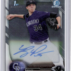2016 Bowman Draft Riley Pint AU #CDA-RP Rockies Chrome Draft Pick Autographs
