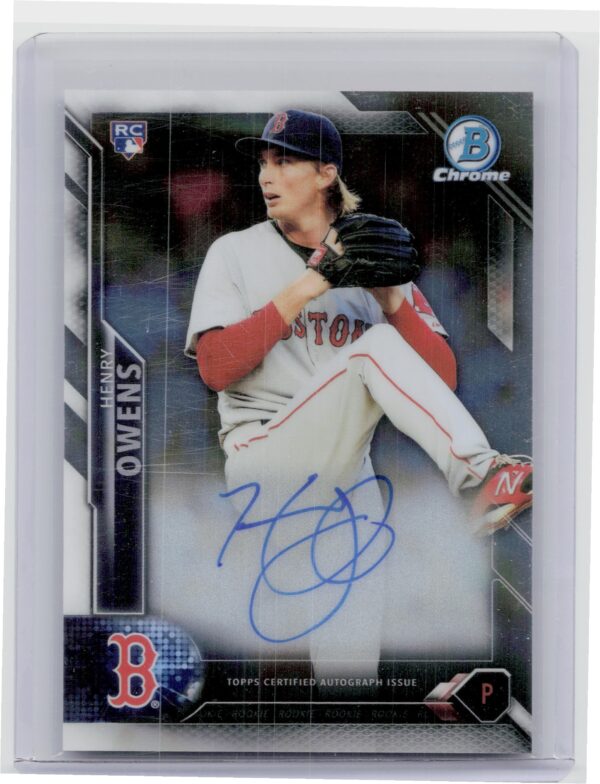 2016 Bowman Henry Owens AU #CRA-HOW Sox Chrome Rookie Autographs