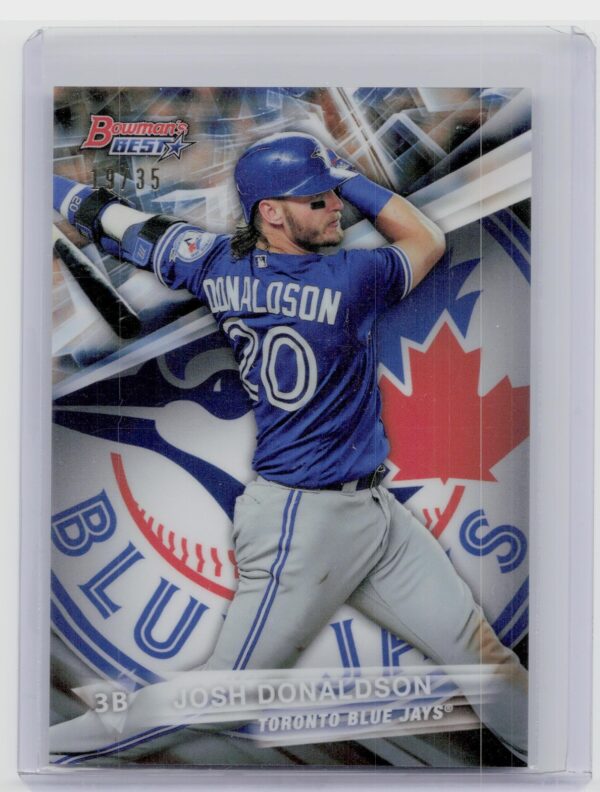 2016 Bowman's Best Josh Donaldson Orange Refractor /35 #17 Jays
