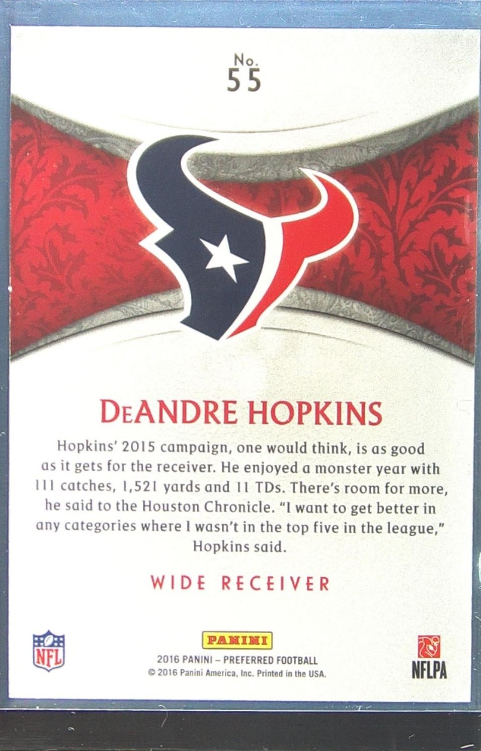 2016 Crown Royale DeAndre Hopkins Holo Gold /149 #55 Texans - Image 3