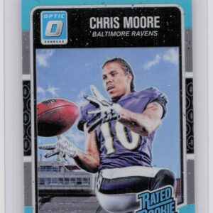 2016 Donruss Optic Chris Moore Aqua SN299 #157 Ravens