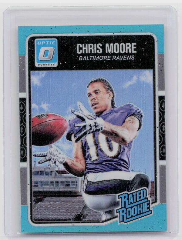 2016 Donruss Optic Chris Moore Aqua SN299 #157 Ravens