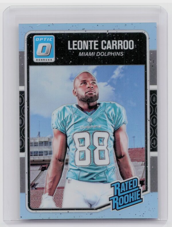 2016 Donruss Optic Leonte Carroo Carolina Blue SN50 #184 Dolphins