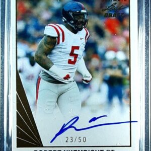 2016 Leaf Ultimate Draft Robert Nkemdiche Gold AUTO /50 #BA-RN1 Rebels