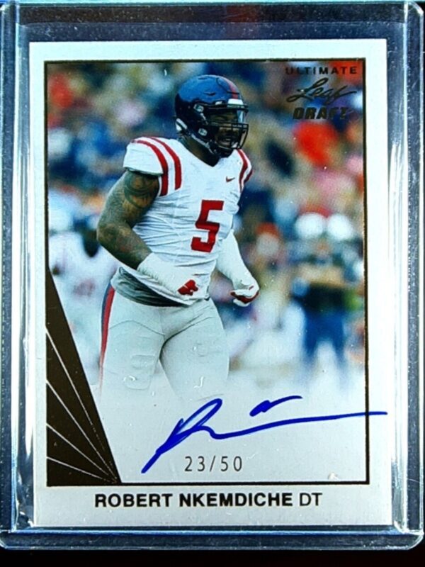 2016 Leaf Ultimate Draft Robert Nkemdiche Gold AUTO /50 #BA-RN1 Rebels