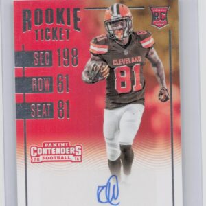 2016 Panini Contenders Rashard Higgins AU RC #113 Browns