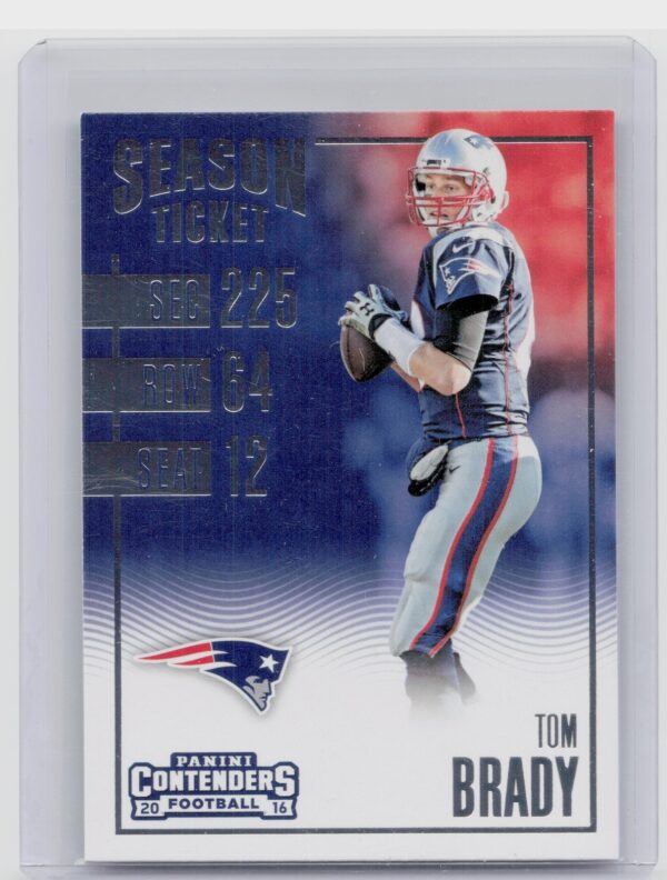 2016 Panini Contenders Tom Brady #58 Patriots