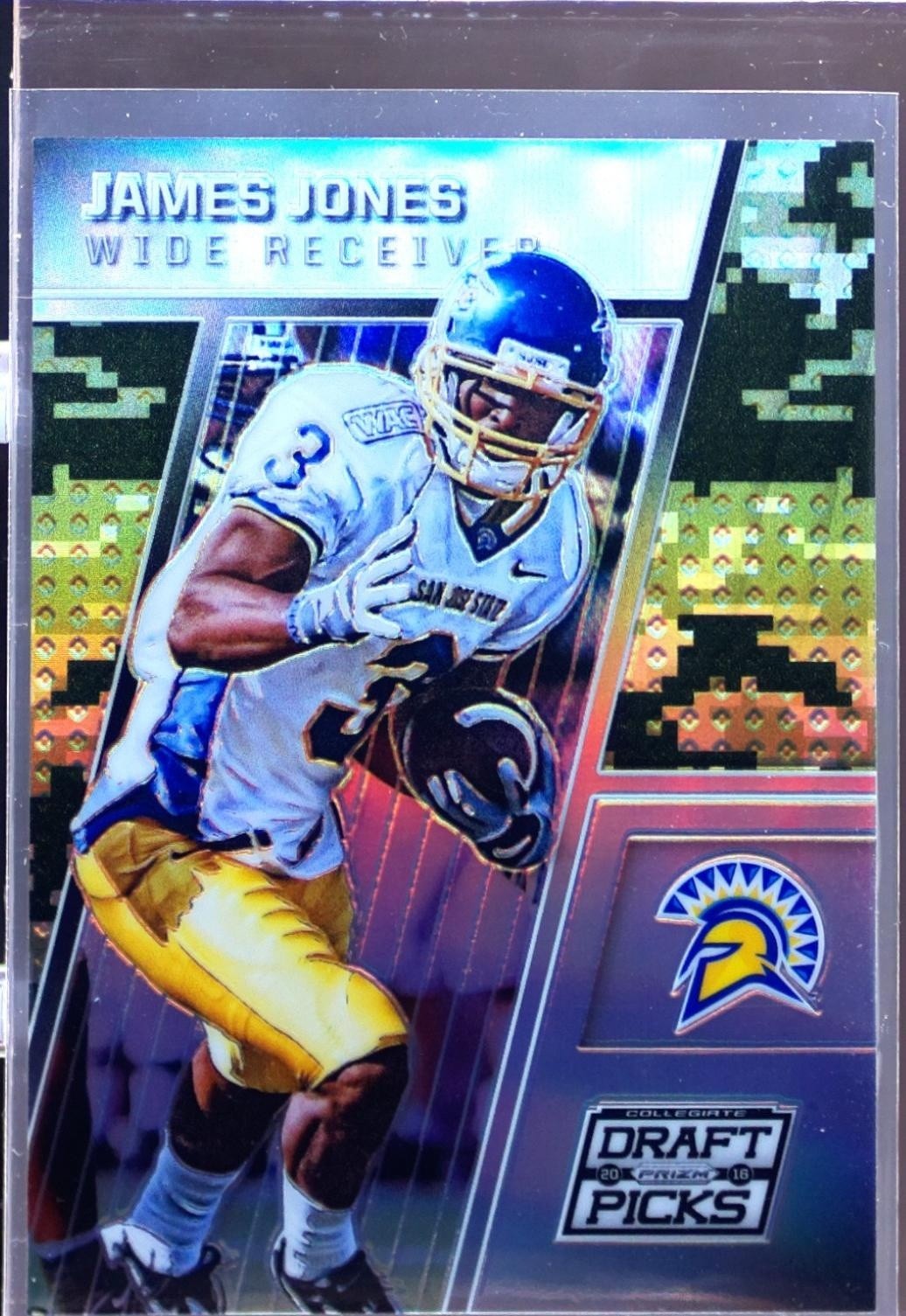 2016 Prizm Collegiate Draft Picks James Jones Prizms Camo /199 #46 Spartans