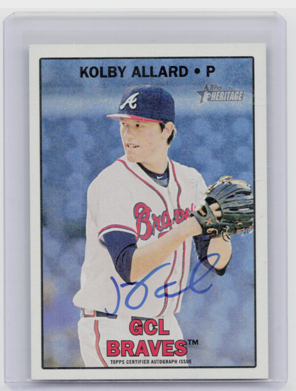 2016 Topps Heritage Minor League Kolby Allard AU #ROA-KA Braves Real One Autogra