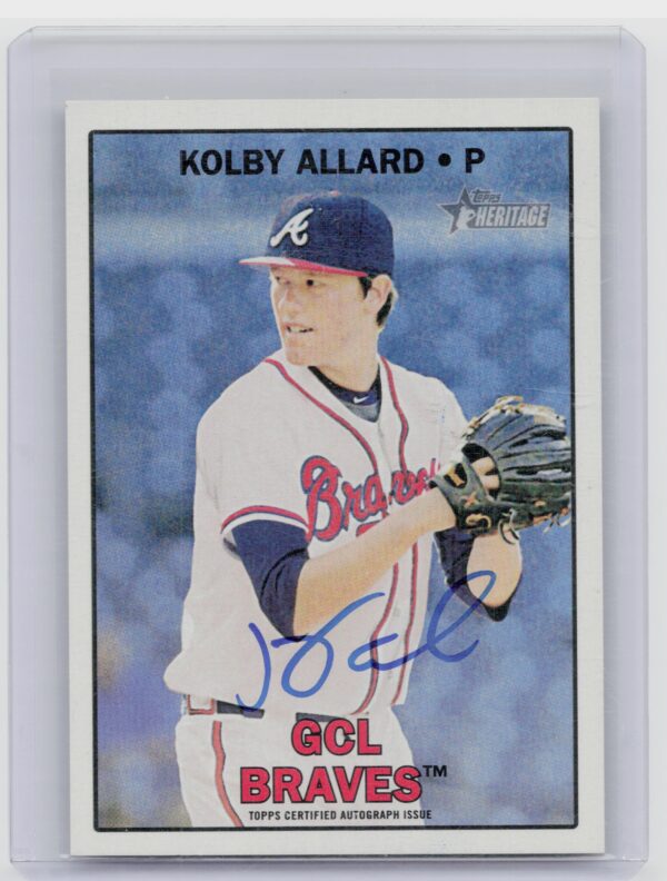 2016 Topps Heritage Minor League Kolby Allard AU #ROA-KA Braves Real One Autogra