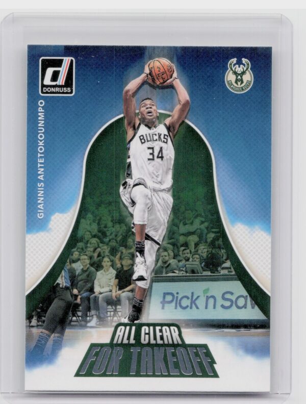 2017-18 Donruss Giannis Antetokounmpo #4 Bucks All Clear for Takeoff