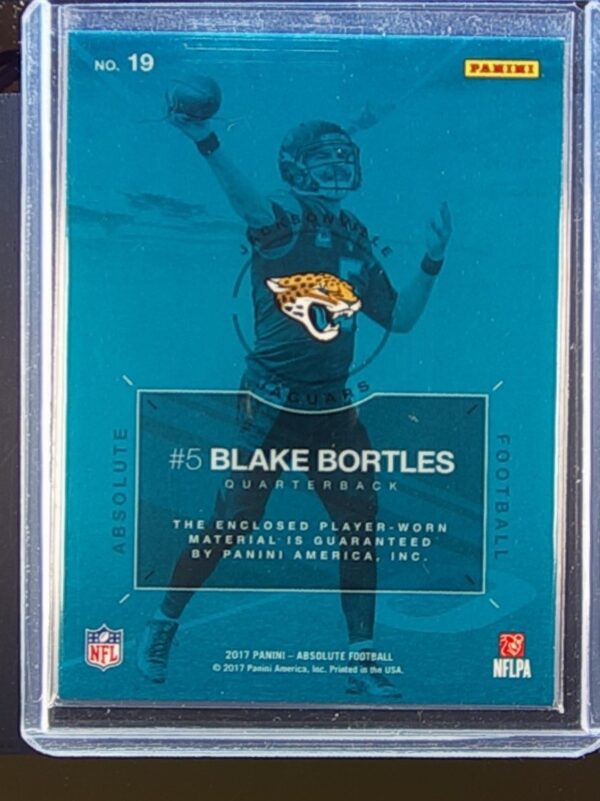 2017 Absolute Blake Bortles /175 JSY #19 Jaguars Air Raid - Image 3