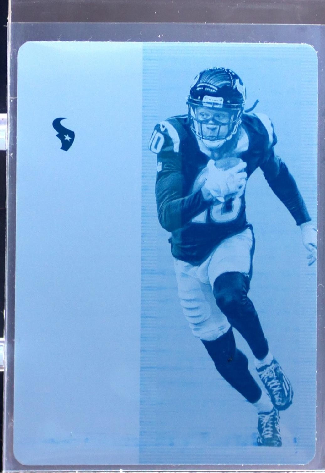 2017 Contenders DeAndre Hopkins Printing Plate Cyan 1/1 #15 Texans