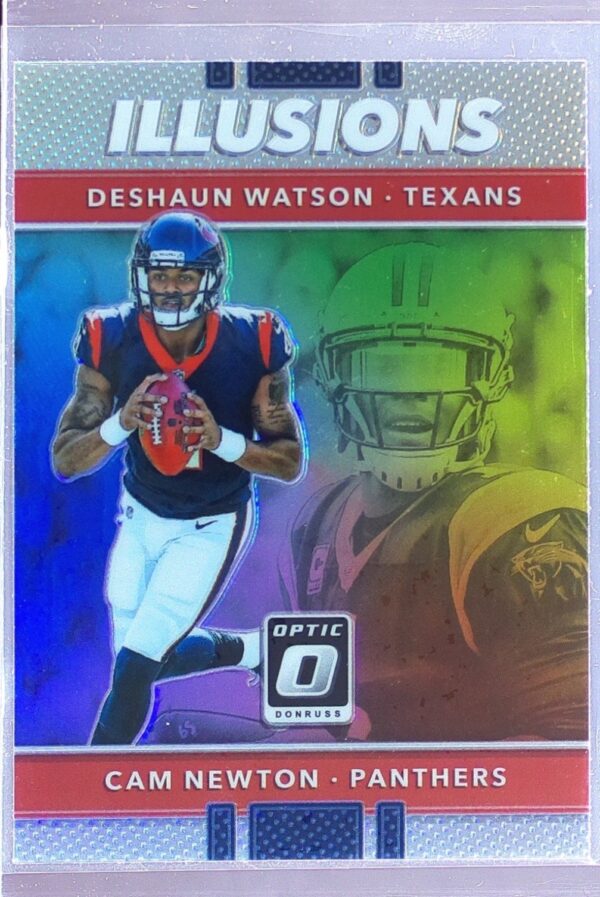 2017 Donruss Optic Cam Newton / Deshaun Watson #21 Texans Illusions