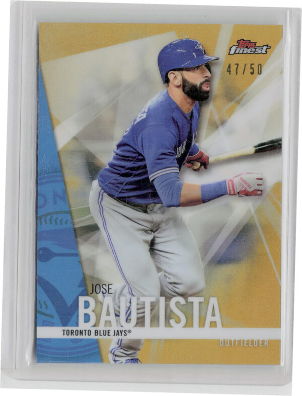 2017 Finest Jose Bautista Gold Refractor SN50 #18 Jays
