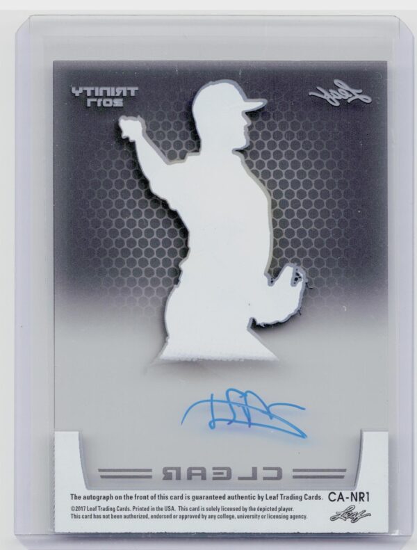 2017 Leaf Trinity Norge Ruiz Auto #CA-NR1 Athletics Clear Autographs Gray - Image 3