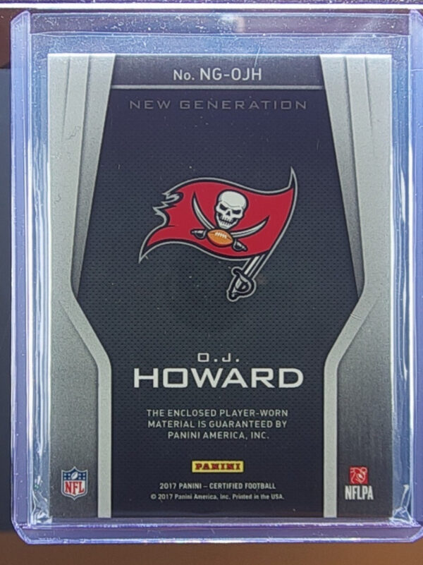 2017 Panini Certified O.J. Howard MEM #NG-OJH Buccaneers New Generation Jerseys - Image 3