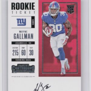 2017 Panini Contenders Wayne Gallman AU RC #316 Giants