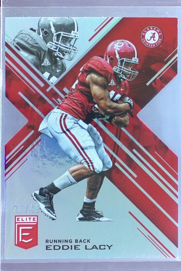 2017 Panini Elite Draft Picks Eddie Lacy Red Die Cut /49 RC #33 Tide