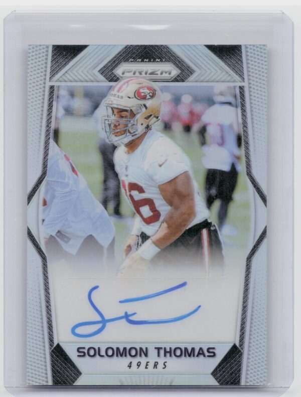 2017 Panini Prizm Solomon Thomas AU #RA-ST 49ers Rookie Autographs Prizm