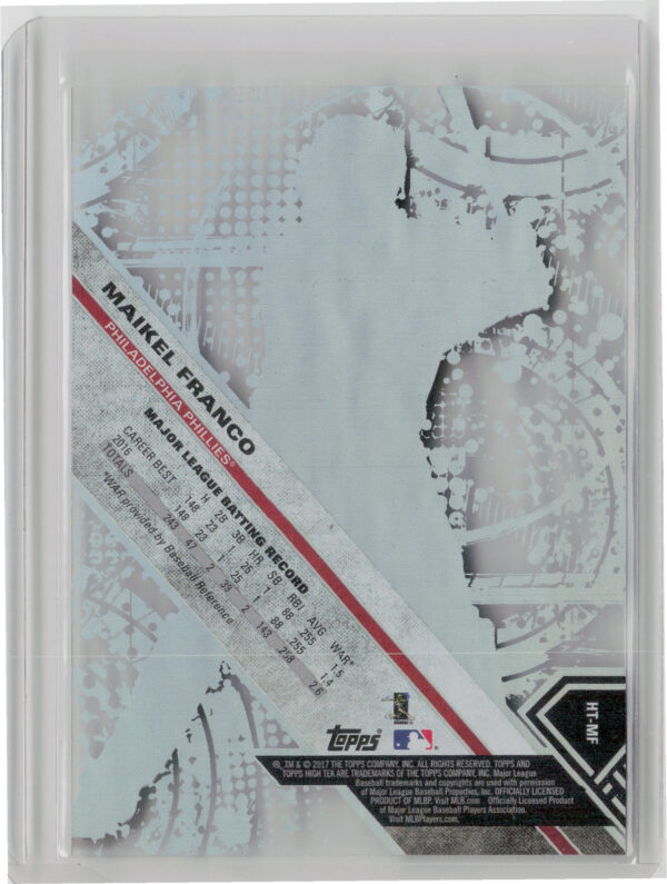 2017 Topps High Tek Maikel Franco #HT-MF Phillies - Image 3