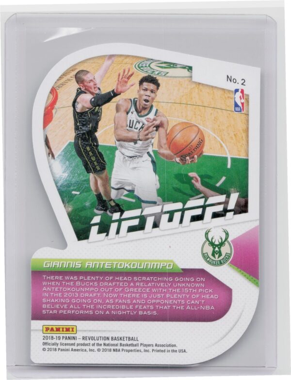 2018-19 Panini Revolution Giannis Antetokounmpo #2 Bucks Liftoff! - Image 3