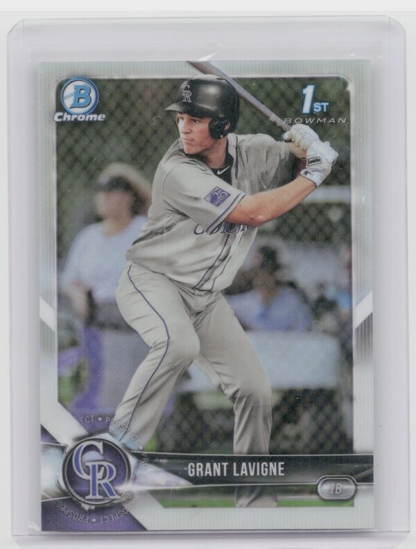 2018 Bowman Draft Grant Lavigne Chrome Refractors #BDC-186 Rockies