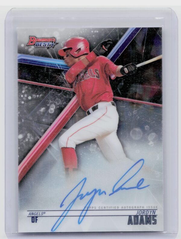 2018 Bowman's Best Jordyn Adams AU #B18-JAD Angels Best of 2018 Autographs