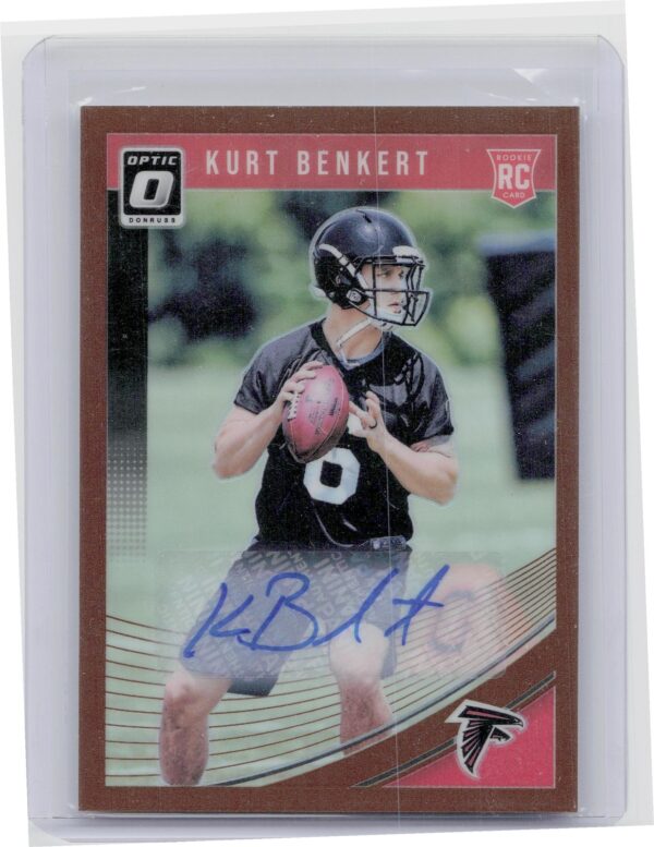 2018 Donruss Optic Kurt Benkert Auto #149 Falcons Rookies Autographs Bronze