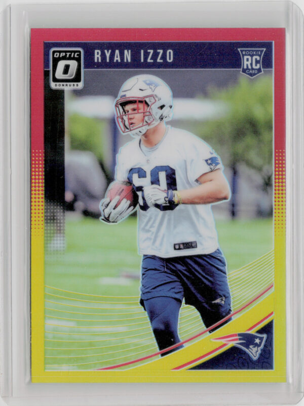 2018 Donruss Optic Ryan Izzo Red and Yellow #124 Patriots