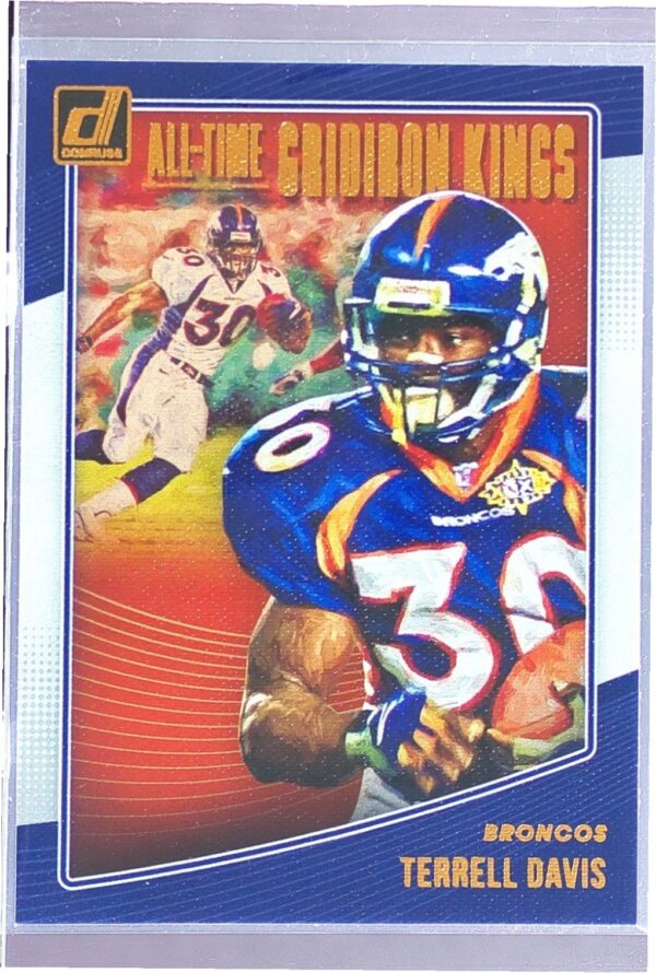 2018 Donruss Terrell Davis #AGK-27 Broncos All Time Gridiron Kings