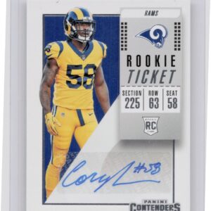 2018 Panini Contenders Cory Littleton AU RC #311 Rams