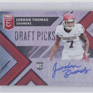 2018 Panini Elite Draft Picks Jordan Thomas AU #221 Sooners Draft Picks Autograp