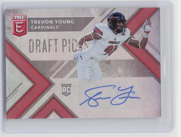2018 Panini Elite Draft Picks Trevon Young AU #150 Cardinals Draft Picks Autogra