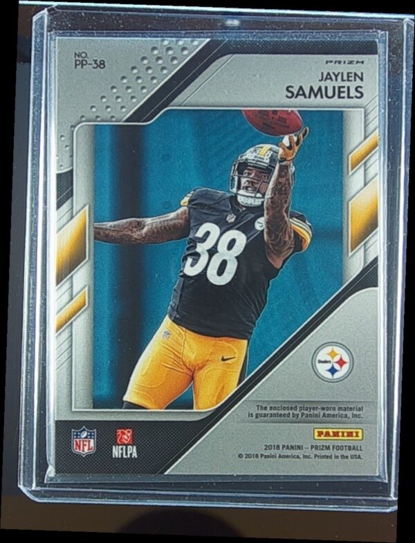 2018 Prizm Jaylen Samuels JSY #PP-38 Steelers Prizm Premier Jerseys - Image 3
