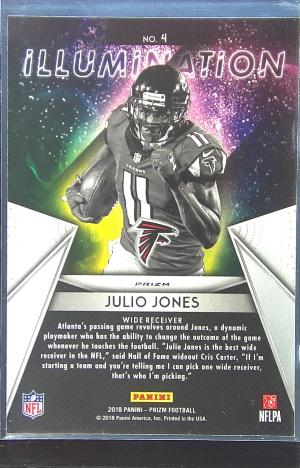 2018 Prizm Julio Jones #4 Falcons Illumination Prizm - Image 3