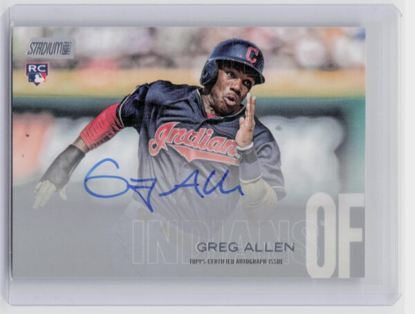 2018 Stadium Club Greg Allen AU #SCA-GA Indians Autographs