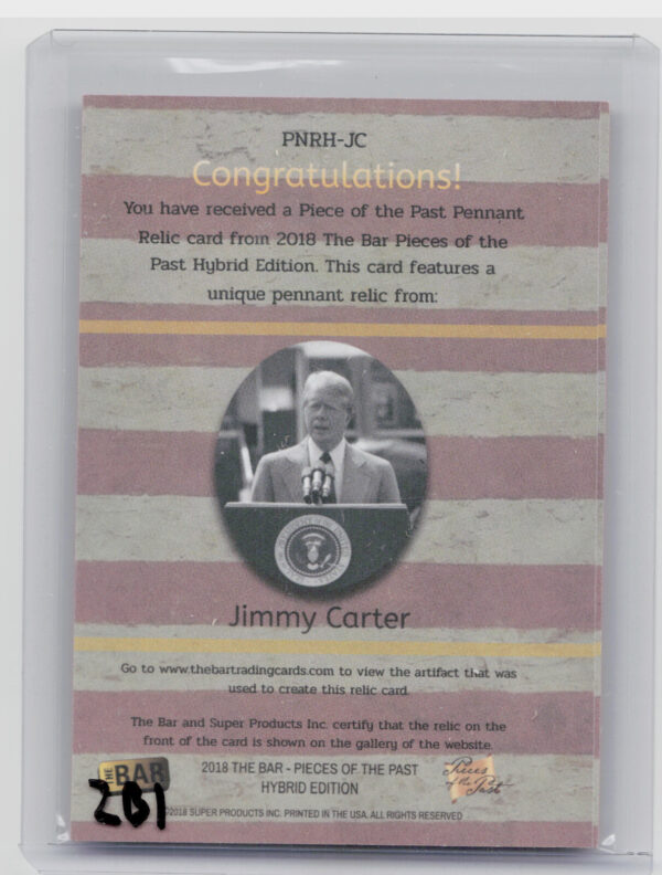 2018 The Bar Pieces of the Past Hybrid Edition:  Jimmy Carter - Image 3