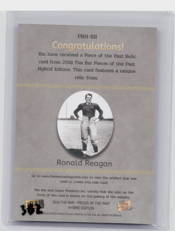 2018 The Bar Pieces of the Past Hybrid Edition:  Ronald Reagan - Image 3