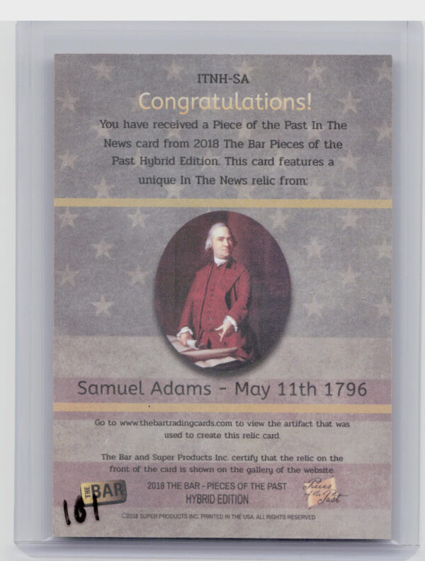 2018 The Bar Pieces of the Past Hybrid Edition:  Samuel Adams - Image 3