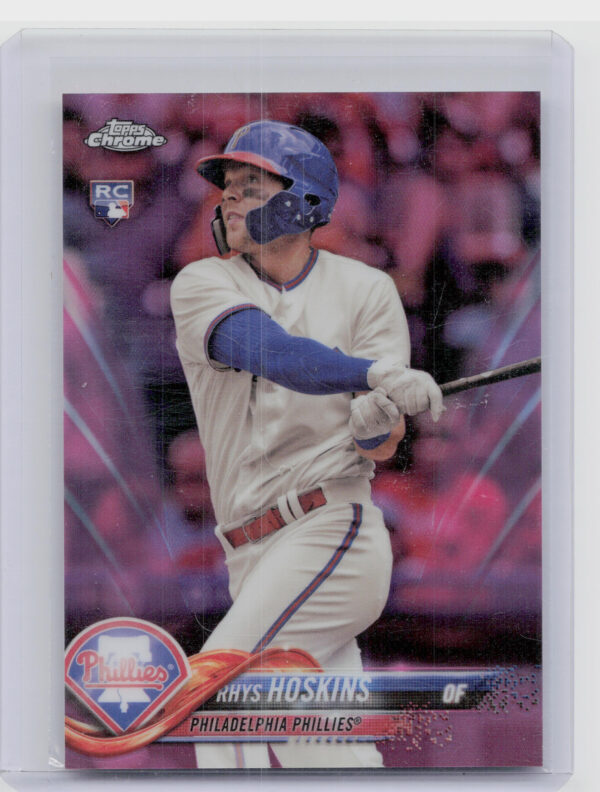 2018 Topps Chrome Update Rhys Hoskins Pink Refractor #HMT28 Phillies