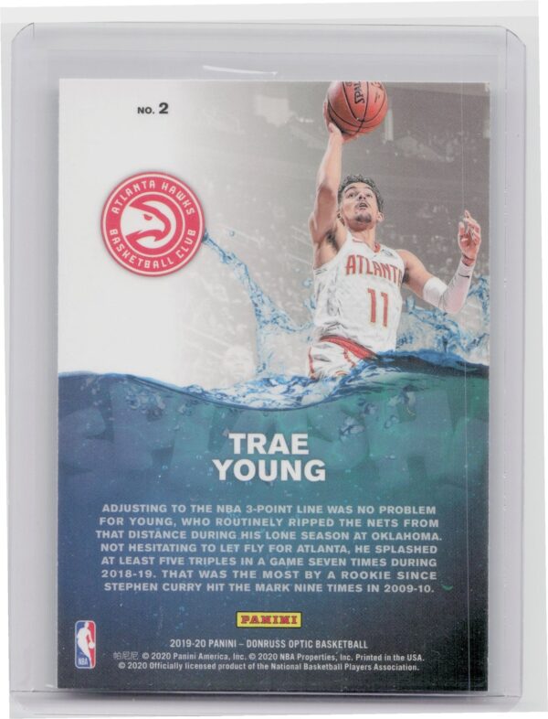2019-20 Donruss Optic Trae Young #2 Hawks Splash! - Image 3