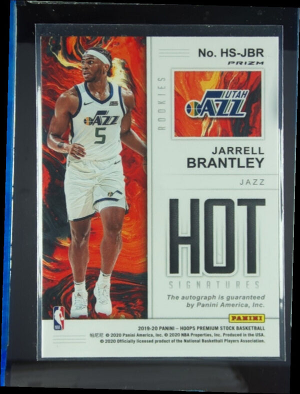 2019-20 Hoops Premium Stock Jarrell Brantley AU #HS-JBR Jazz Hot Signatures Rook - Image 3