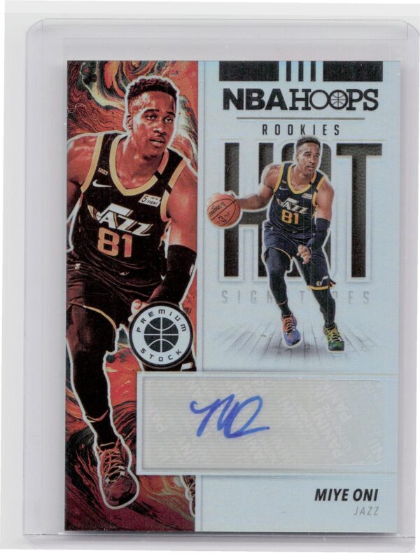 2019-20 Hoops Premium Stock Miye Oni Auto #HS-MON Jazz Hot Signatures Rookies