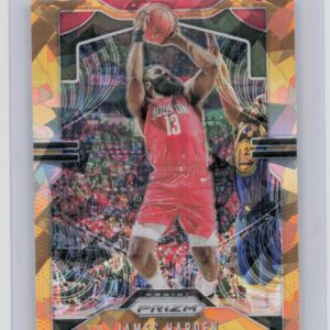 2019-20 Panini Prizm James Harden Prizms Orange Ice #107 Rockets
