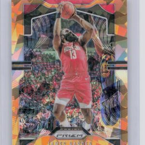 2019-20 Panini Prizm James Harden Prizms Orange Ice #107 Rockets