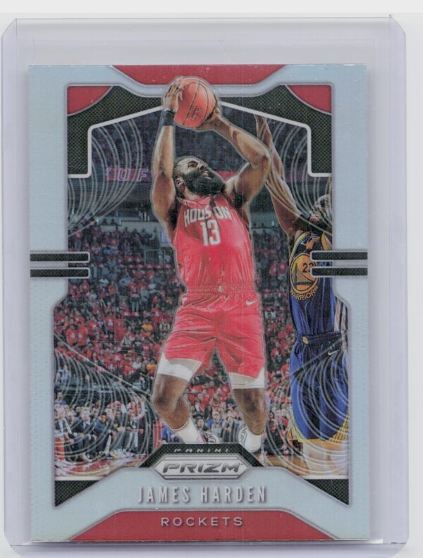 2019-20 Panini Prizm James Harden Prizms Silver #107 Rockets